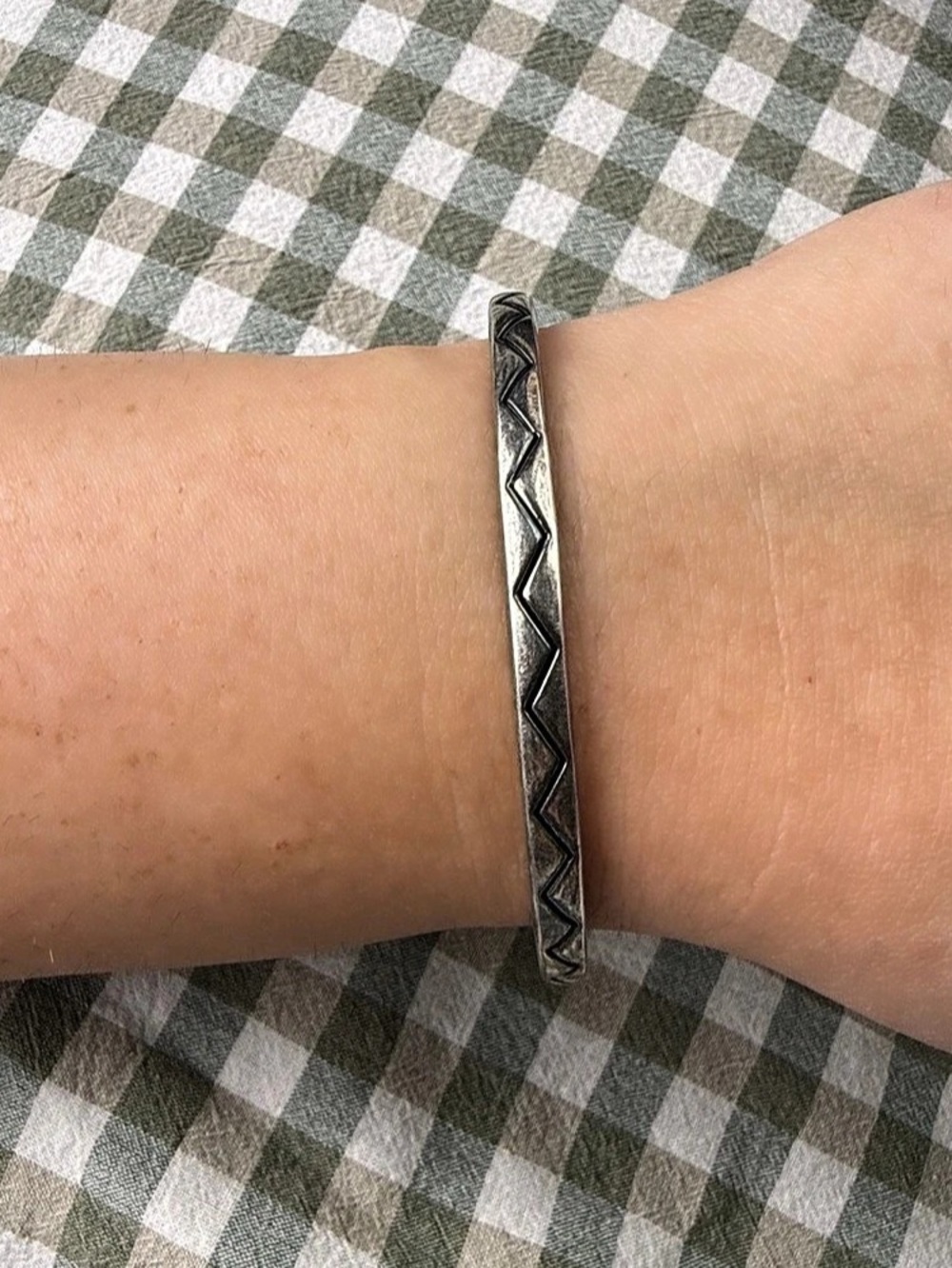 Vintage Alpaca Bangle Bracelet